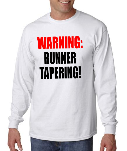 Running - Runner Tapering - Mens White Long Sleeve Shirt